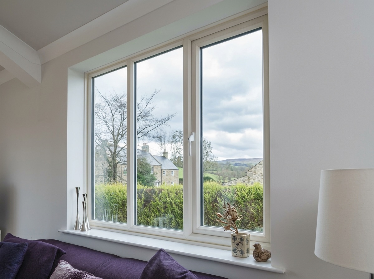 Белое окно с видом на природу